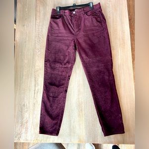 Loft 31/12 corduroy pants. Wine/maroon color. Like new